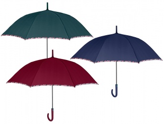 26406<br>Ombrello donna automatico 61/8 unito bordo fantasia Perletti<br>