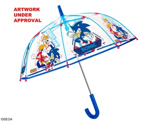 75506<br>Parapluie canne garçon manuel  45/8 poe transparent Sonic<br>