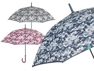 26190<br>Parapluie canne femme auto. 61/8 camouflage Perletti<br>