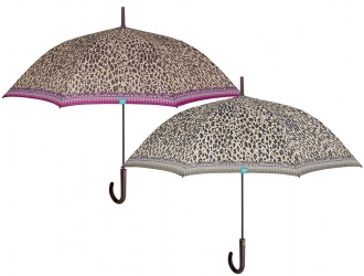 26327<br>Umbrella lady automatic 61/8 leopard print Perletti<br>