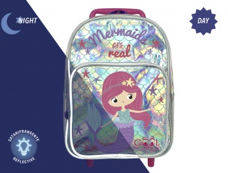 14111<br>Backpack mermaid + detachable  trolley + reflecting details<br>