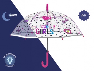 15578<br>Parapluie canne fille auto. 45/8 poe hey girls CoolKids<br>