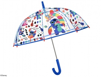 75425<br>Parapluie canne garçon manuel  45/8 poe transparent Stitch<br>